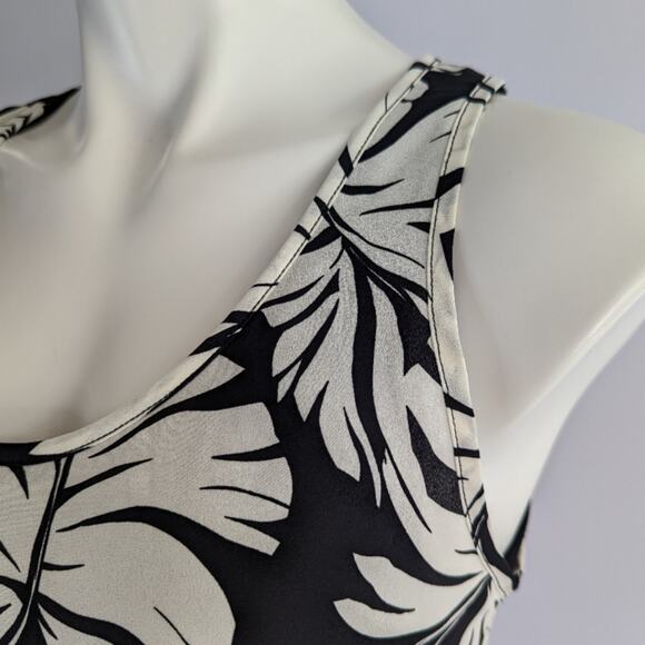 Pleione palm leaf print double layer tank top Sz XS - Picture 3 of 6